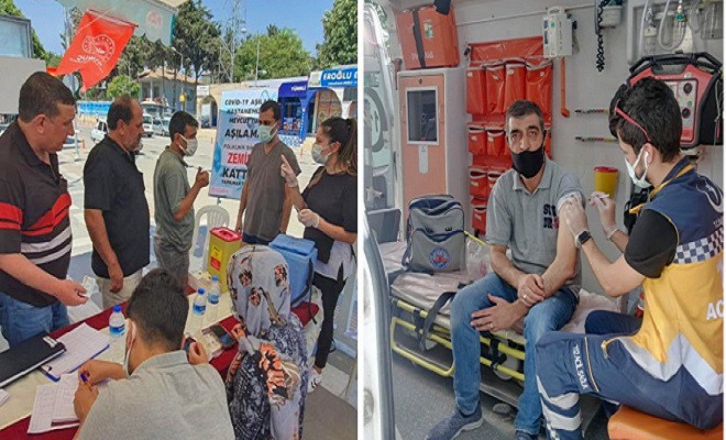 Yerinde aşı uygulaması devam ediyor