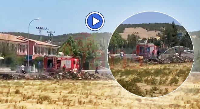 Şanlıurfa'da orman eteğinde yangın