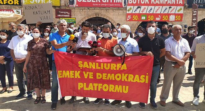 Konya'daki katliama Şanlıurfa'da tepki