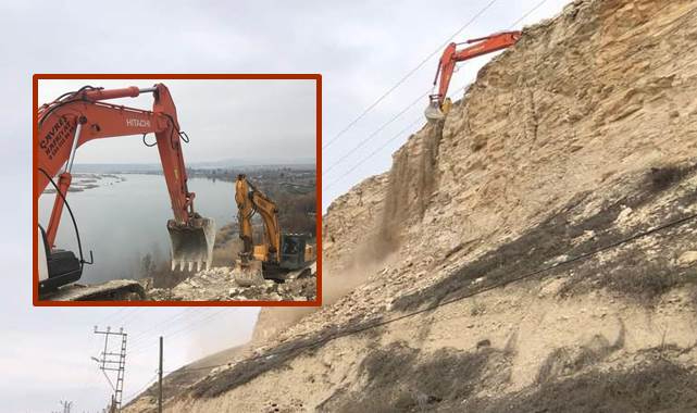 Birecik Kelaynak yolunda çalışmalar başladı