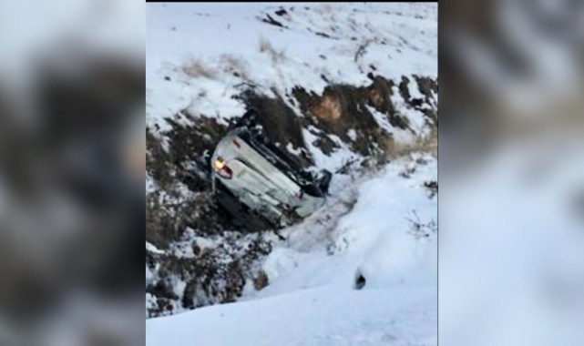 Buzlanma kazaya neden oldu! 1 yaralı