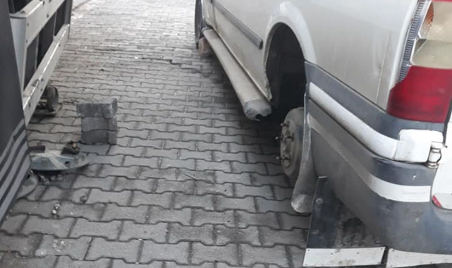 Hırsızlıkların önüne geçilemiyor! Araç lastiklerini çalmaya başladılar