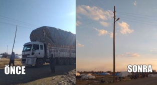 Tehlike arz eden elektrik hattına müdahale edildi