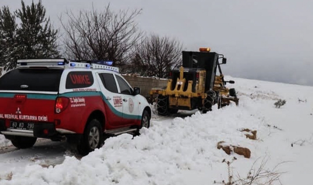 UMKE, Urfa'da greyder yardımıyla hastaya ulaştı