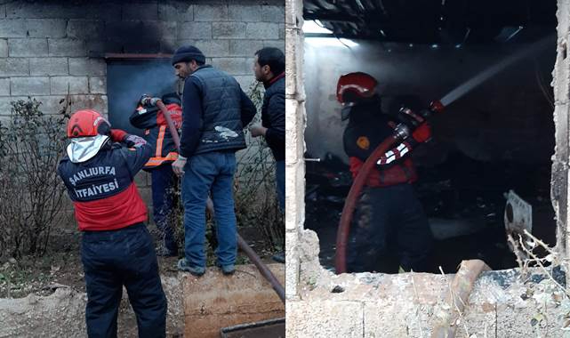 Viranşehir'de yanan ev küle döndü