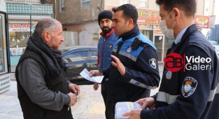 Haliliye'de kaldırım işgallerine yönelik broşürlü önlem