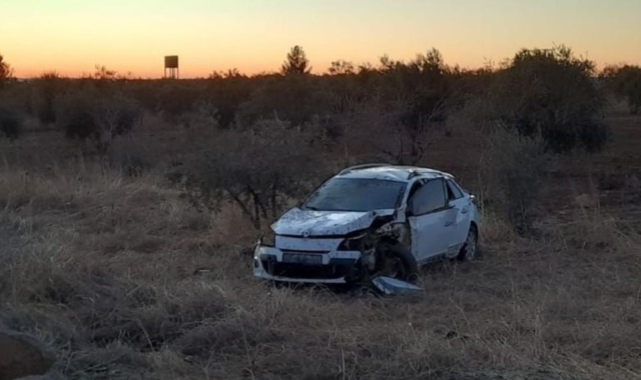 Kontrolden çıkan araç tarlaya uçtu! Yaralılar var