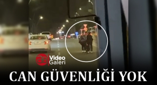 Şanlıurfa'da tehlikeli paten yolculuğu
