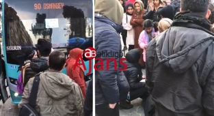 Halk otobüsü yaya çarptı! 1 yaralı