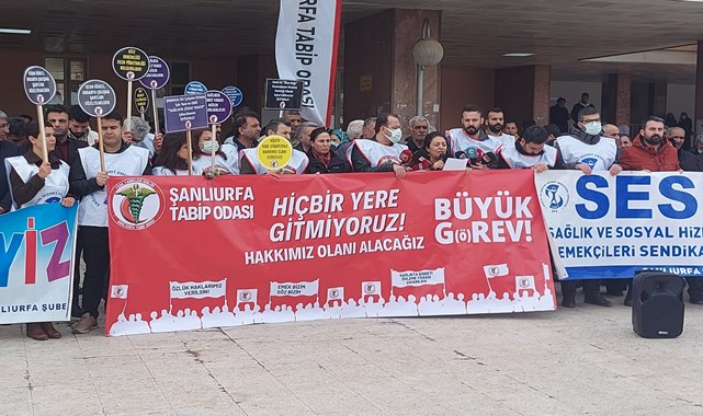 Sağlık çalışanları eylem yaptı! Talepleri sıraladılar