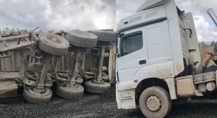 Şanlıurfa'da rüzgar tırı devirdi