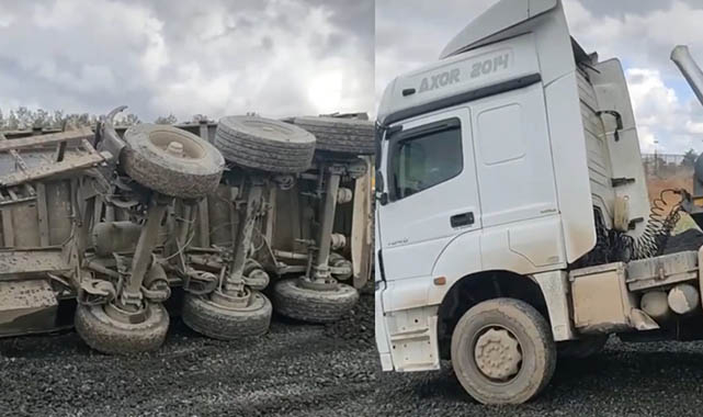 Şanlıurfa'da rüzgar tırı devirdi