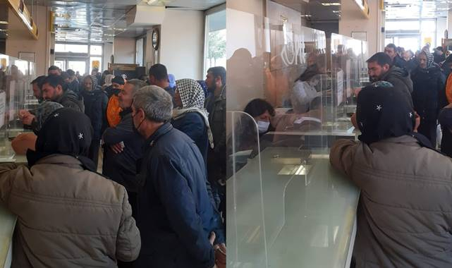 Siverek PTT şubesinde sıra çilesi