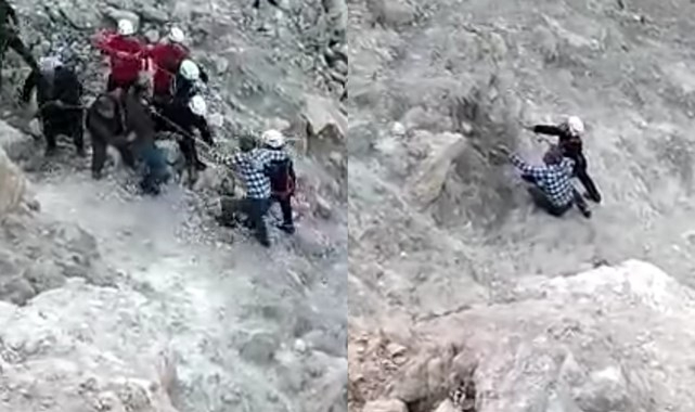 Urfa'da dağlık alanda mahsur kalan vatandaş kurtarıldı