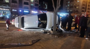 Urfa'da feci kaza! Takla atarak durabildi