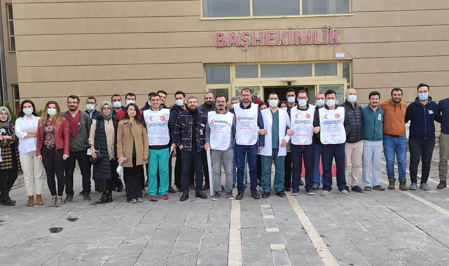 Viranşehir’de doktorlardan eylem