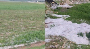 Hilvan'da dolu ve sel felaketi! İşte zarar gören köyler