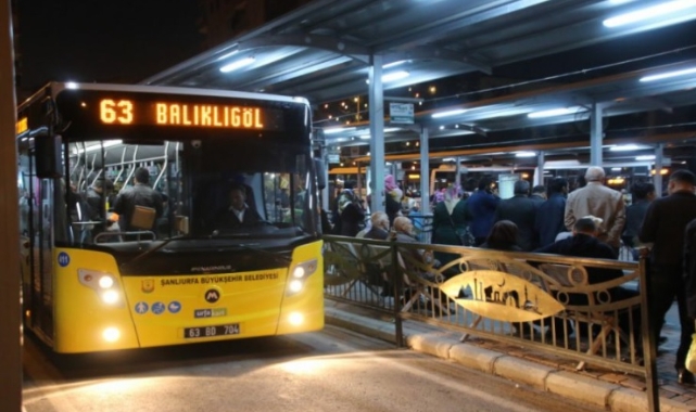 Şanlıurfa'da toplu taşıma araçlarının son sefer saatlerinde değişiklik