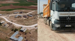 Viranşehir kırsalında yol çalışmaları devam ediyor