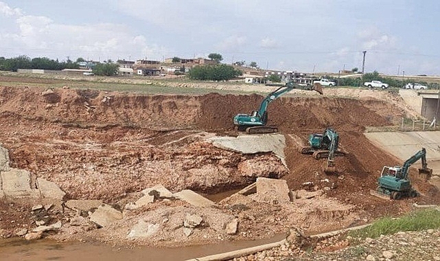 DSİ Mardin ana sulama kanalında büyük hasar