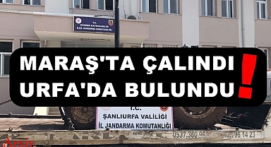 Maraş'ta çalınan traktör Urfa'da bulundu