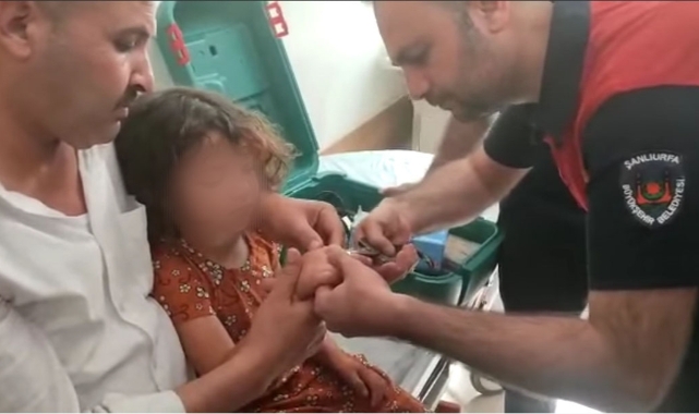 Parmağına yüzük sıkışan kız çocuğunun imdadına itfaiye yetişti