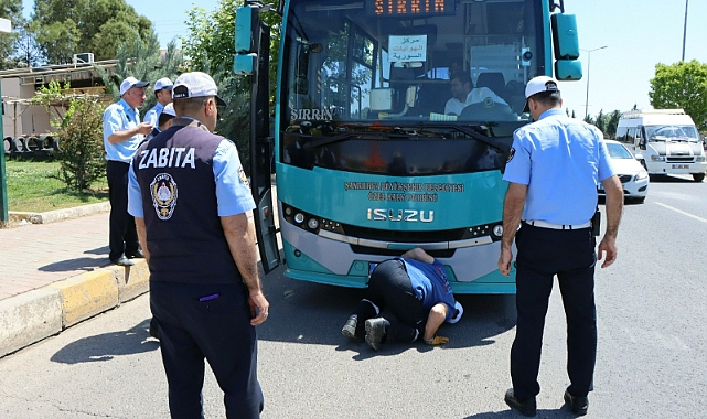Şanlıurfa'da özel halk otobüslerine havalı korna denetimi
