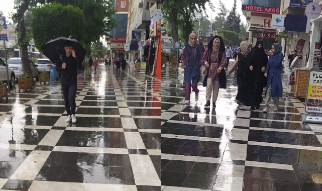 Urfa'da vatandaşlar, yağmura hazırlıksız yakalandı