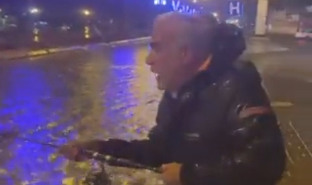 Urfa vekili caddede balık avına çıktı