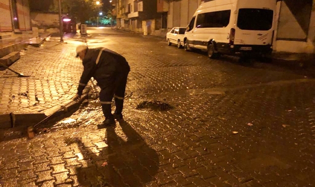 Viranşehir’de ekipler yağışlardan sonra harekete geçti