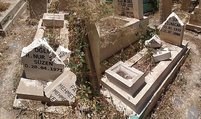 Bediüzzaman Aile Mezarlığında mezarlar tahrip edildi