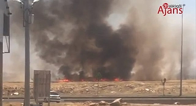 Hilvan'da arpa tarlasında yangın!