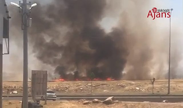 Hilvan'da arpa tarlasında yangın!