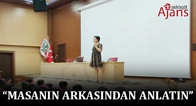 Müftülük personeline sunum yapan avukatın etek boyuna müdahale