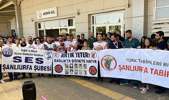 Şanlıurfa’da sağlıkçılar tepkili: Şiddete daha ne kadar seyirci kalınacak?
