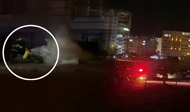 Elektrik panosu alev alev yandı 