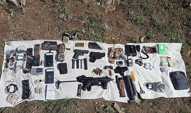 Nokta operasyonda mühimmat ele geçirildi