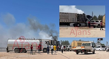Şanlıurfa'da belediye aracında yangın!