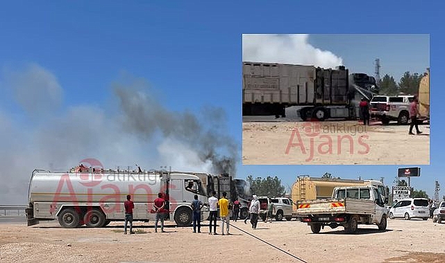 Şanlıurfa'da belediye aracında yangın!