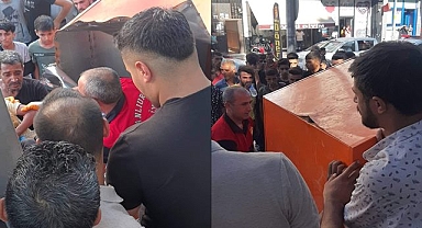 Şanlıurfa'da giysi kutusunda mahsur kalan çocuk kurtarıldı