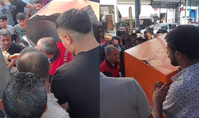 Şanlıurfa'da giysi kutusunda mahsur kalan çocuk kurtarıldı