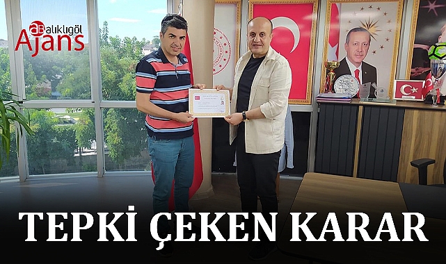 Şanlıurfa'da görevden alınan müdüre iki gün önce 'üstün başarı' belgesi verilmiş