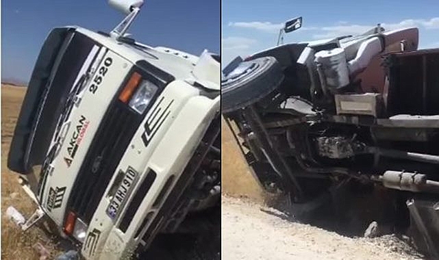 Şanlıurfa'da ilginç kaza! Düz yolda devrildi