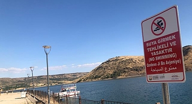 Urfa'da boğulma vakalarına karşı 4 dilde uyarı levhası