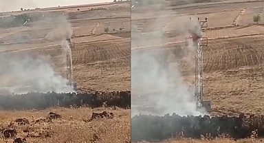 Urfa'da patlayan trafo yangına neden oldu