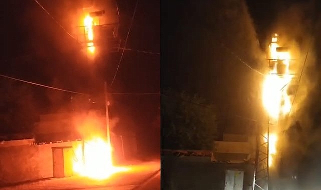 Urfa'nın ilçesinde korkutan yangın