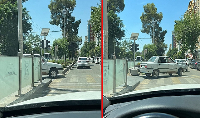 Şanlıurfa'da kural dinlemeyen sürücü 'pes' dedirtti
