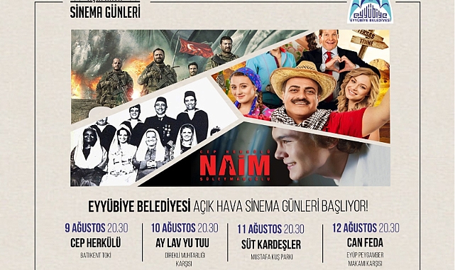 Eyyübiye’de açık hava sinema günleri başlıyor
