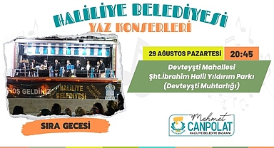 Haliliye’de yaz konserleri başlıyor