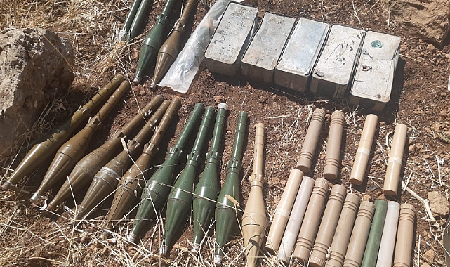 Operasyon bölgesinde yüklü miktarda mühimmat ele geçirildi